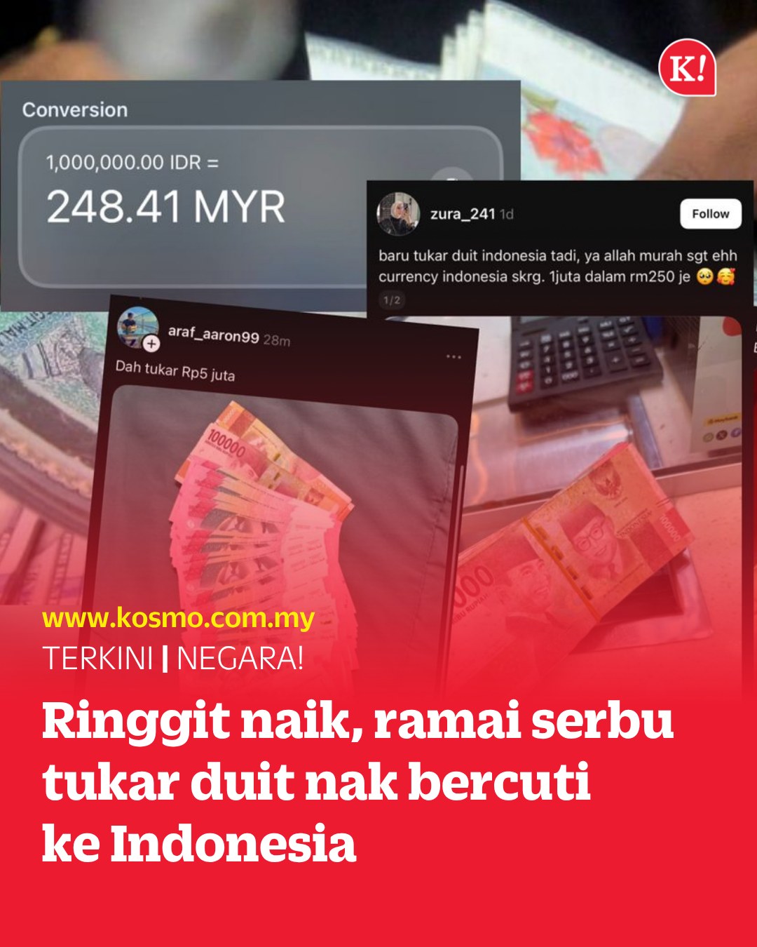 Kosmo Online - Pengukuhan nilai ringgit berbanding rupiah... | Facebook