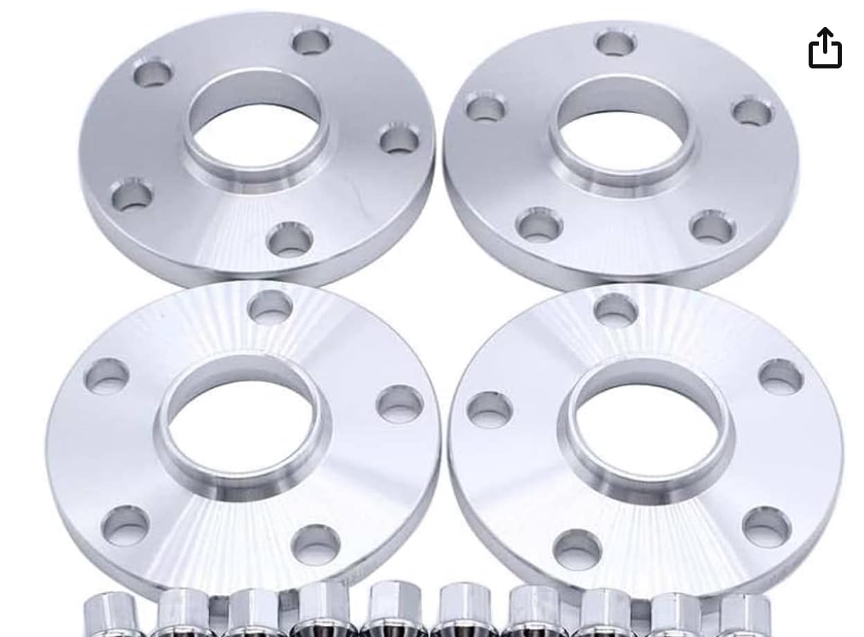 2-Pack Universal 5mm Wheel Spacers - CNC Aluminum, 5-Lug (5x100, 5x114.3, 5x120), Anodized Silver 11 thumbnail image