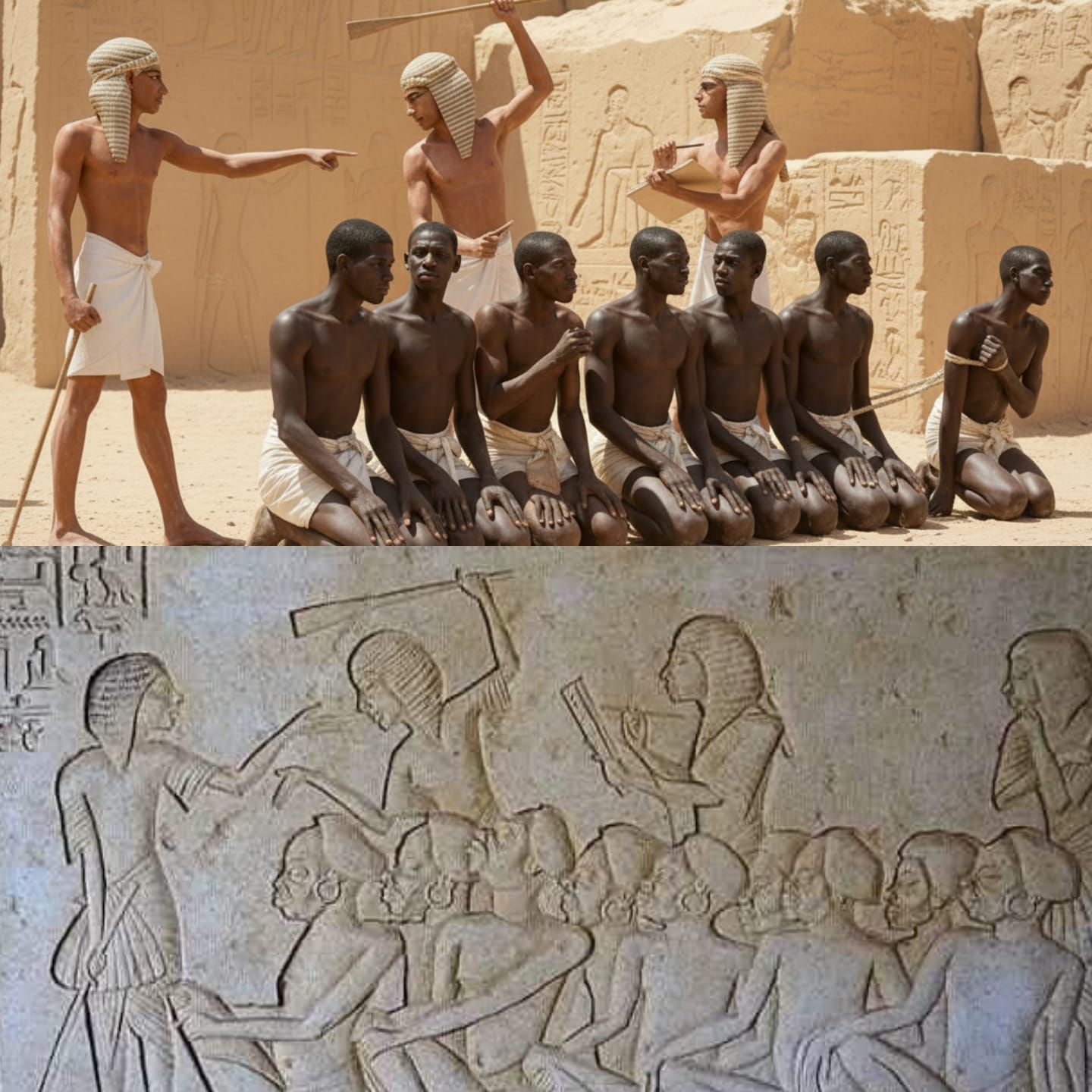 Kyrllos - Scene from the Tomb of Horemheb at Saqqara — showing scribes ...