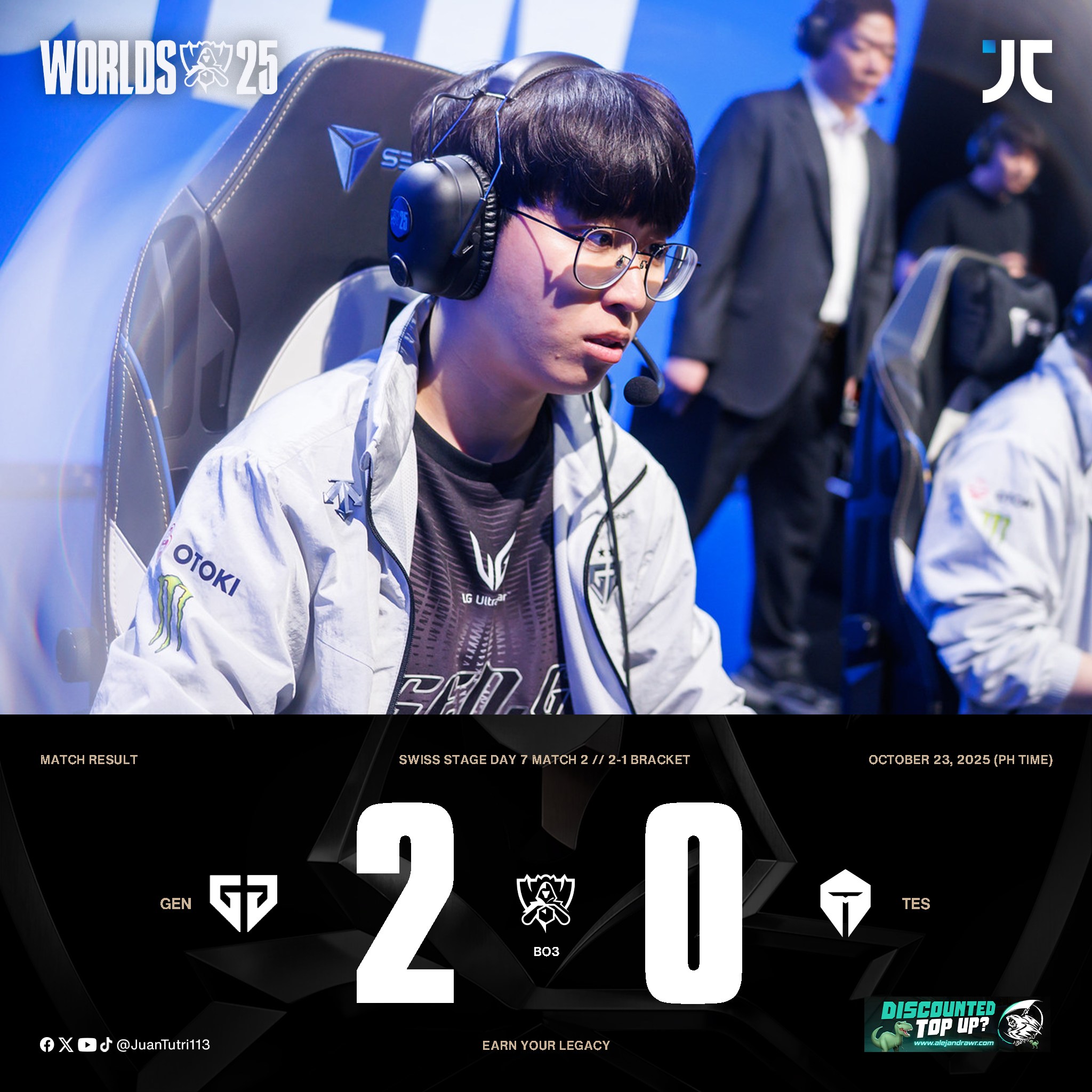 JC - Gen.G Esports sweeps Top Esports and proceeds to the Knockout ...