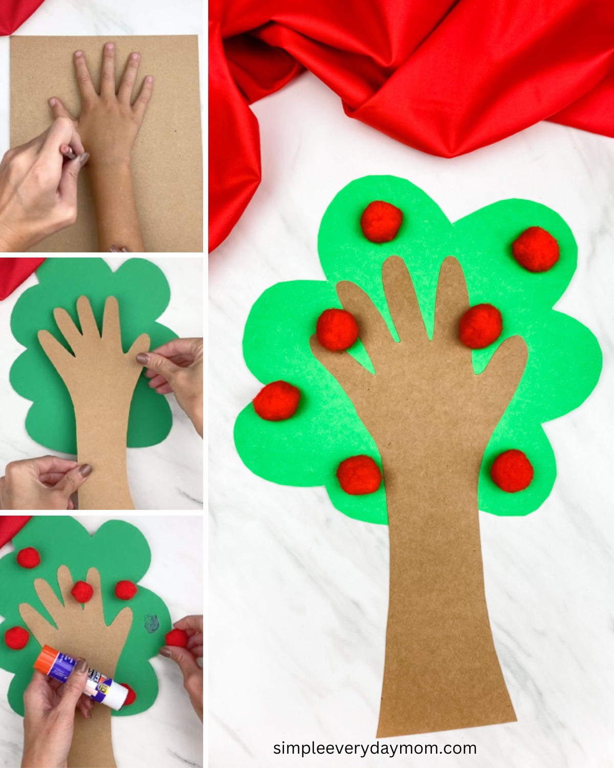 🍎 Handprint Apple Tree Craft 👀 See... - Simple Everyday Mom