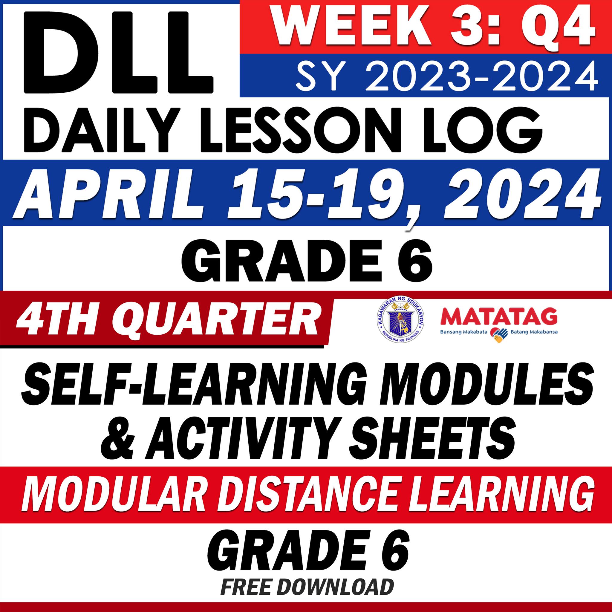 DepEd Click - GRADE 6 DLL & MODULES (Free Download) DLL... | Facebook