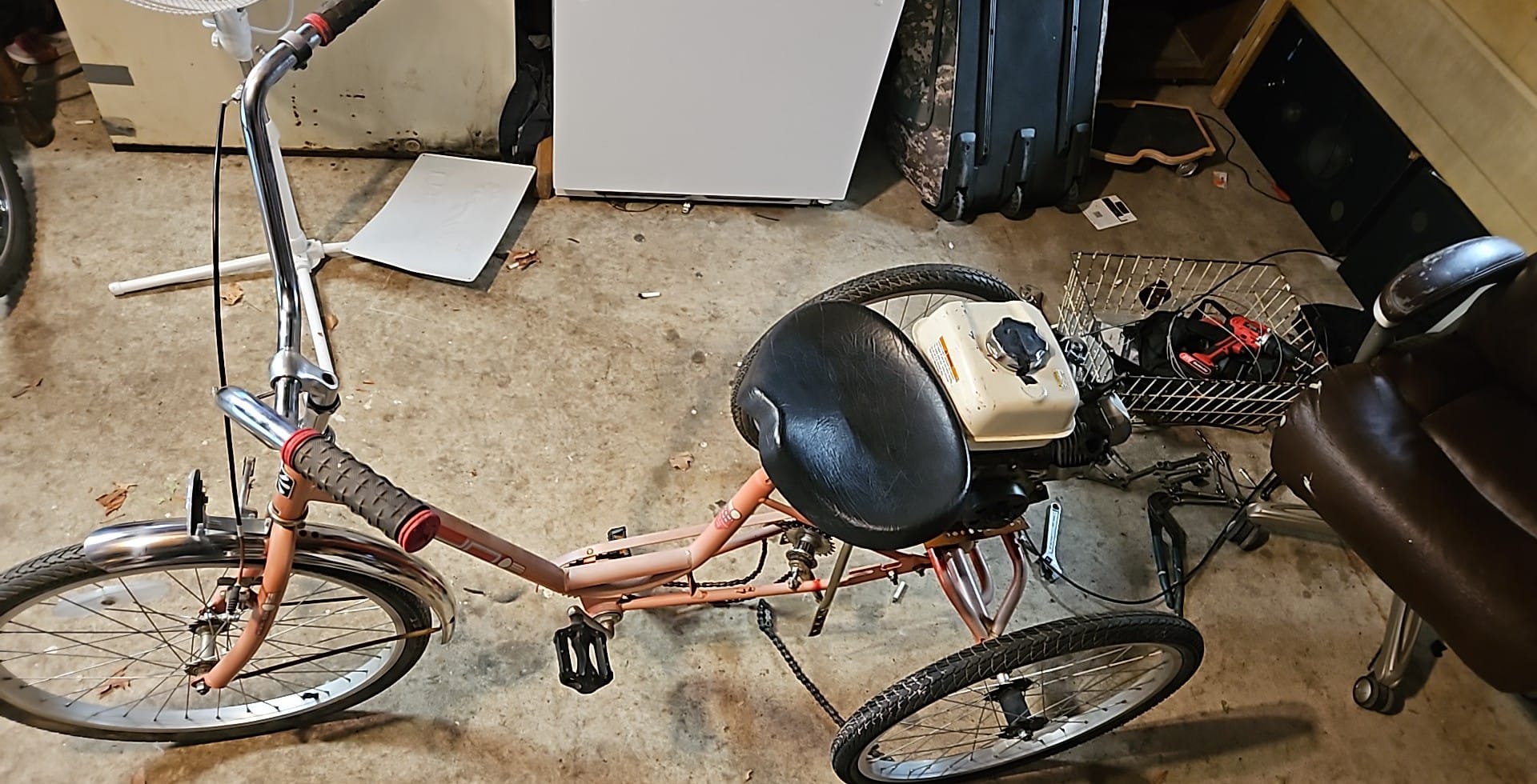 joannou 3 wheel bicycle Knus Virbus 24 Single-Speed Adult Tricycle Large rear basket for storage which are convenient for shopping and carrying enough thing as you want 1962 J.C. Higgins Flightliner and