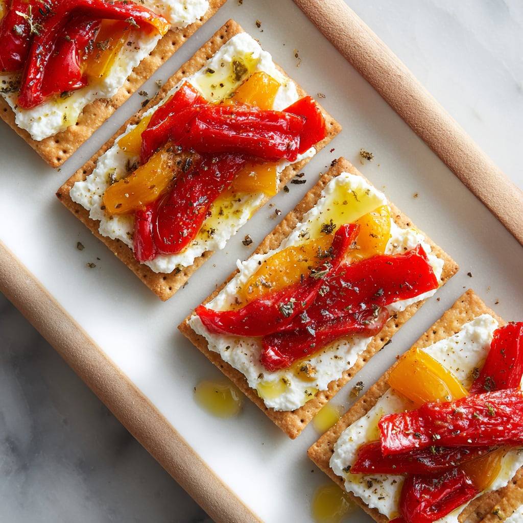 Ta - Crackers au Ricotta et Poivron Rôti Ingrédients (pour 4 personnes ...