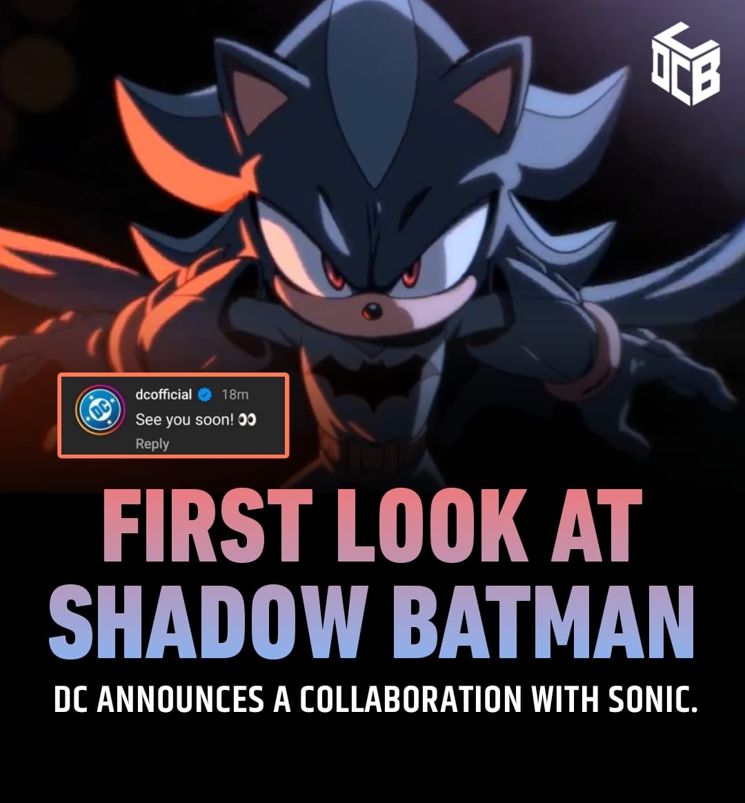 DC - Shadow the hedgehog suits up as Batman 🦇 .. DC announces new ...