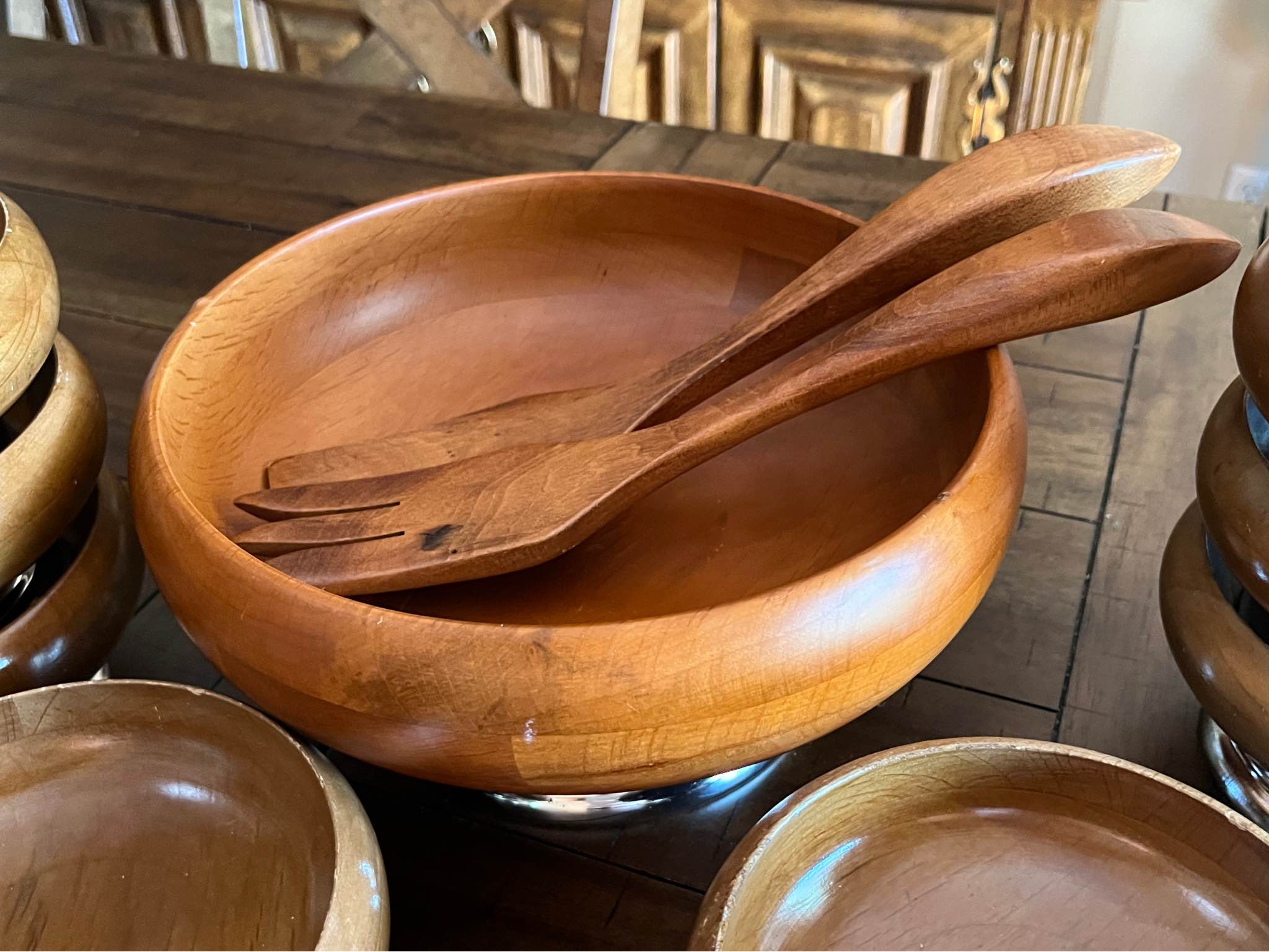 ♦️Vintage Ceramic Salad Server Set ♦️Good Condition : Unused