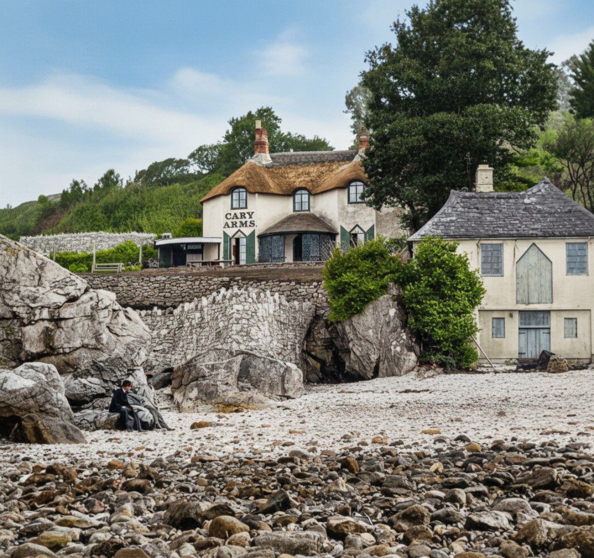 Torquay - The Cary Arms, Babbacombe, 1860s. When it was built in the ...