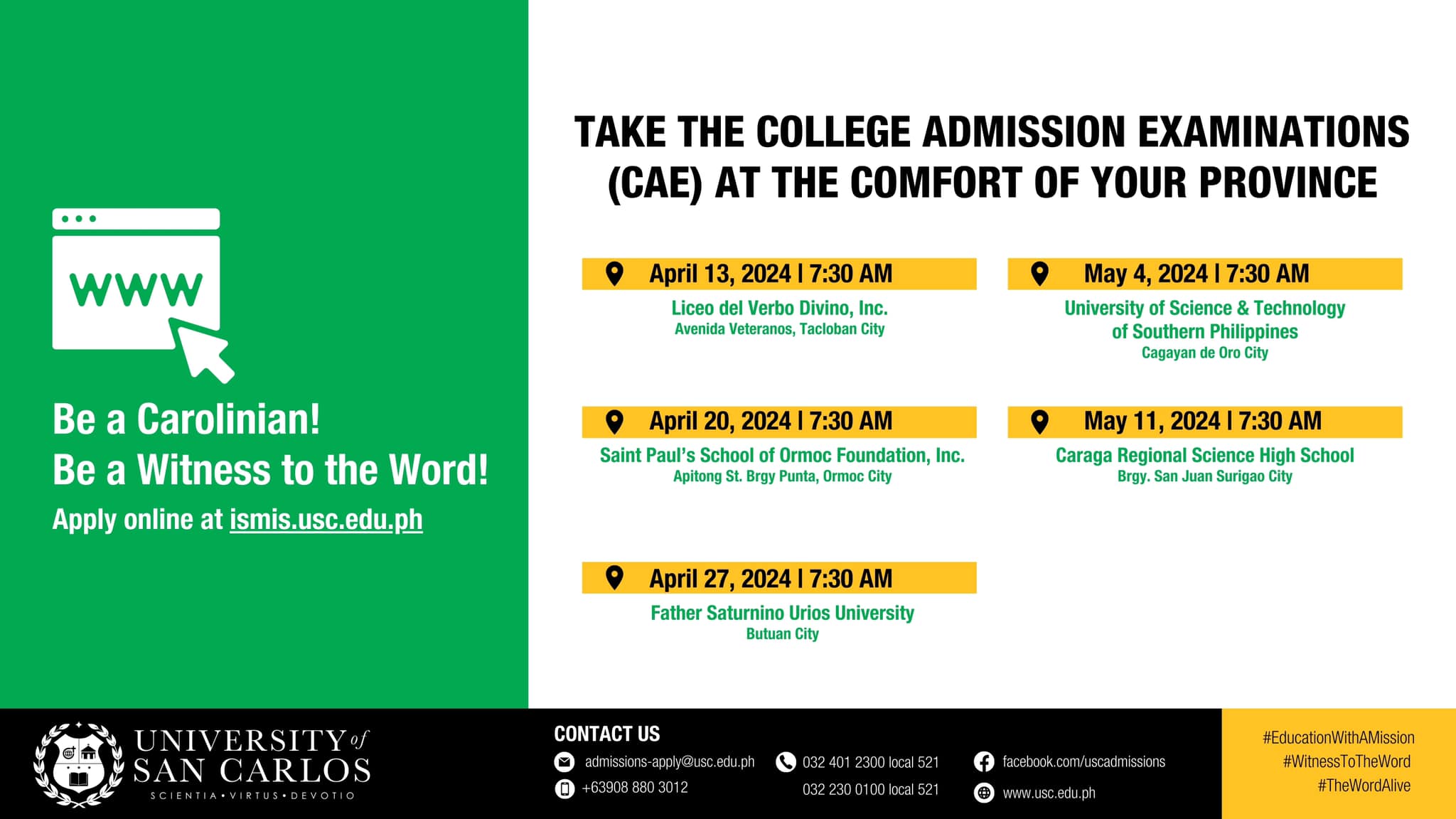 Be a Carolinian — no matter... - University of San Carlos | Facebook