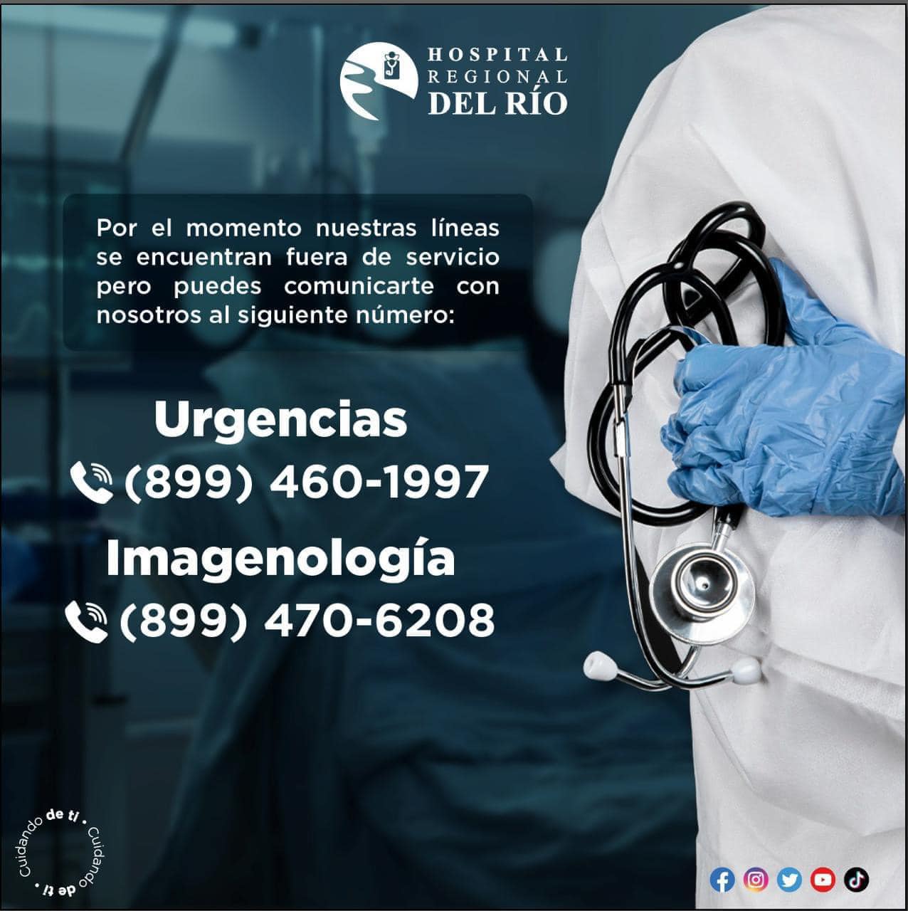 Por el momento nuestras líneas... - Hospital Regional Del Rio | Facebook