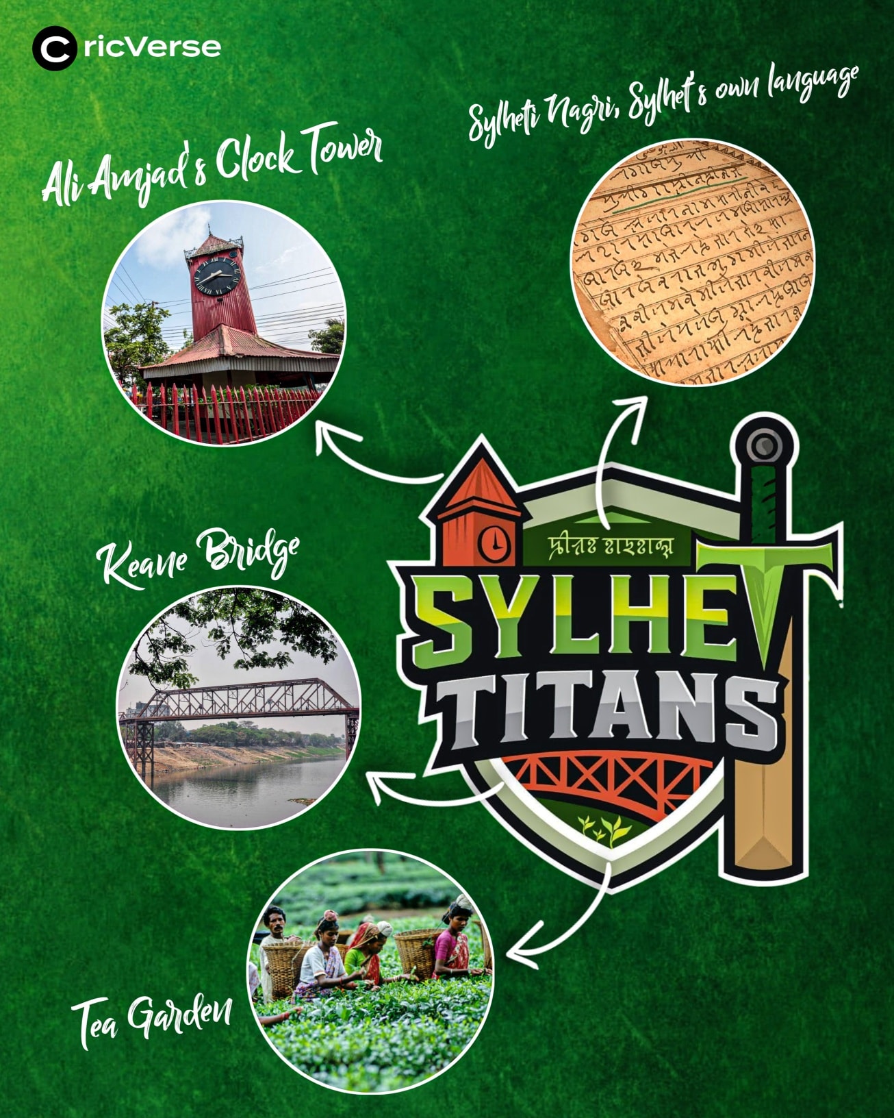 CricVerse - HERITAGE OF SYLHET 🌿 Sylhet Titans’ logo features the rich ...