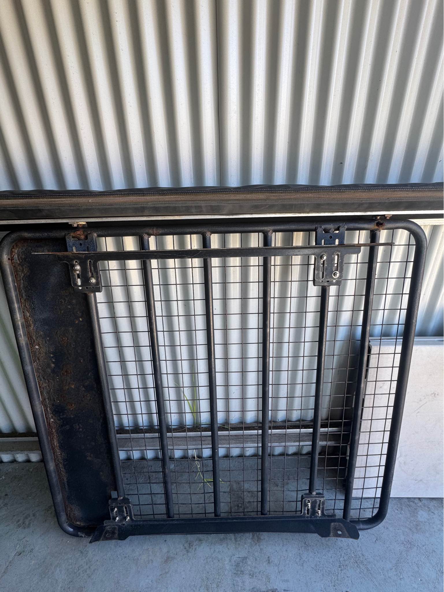 Dual cab steel flat roof rack with kings awning - Car Exterior Parts ...