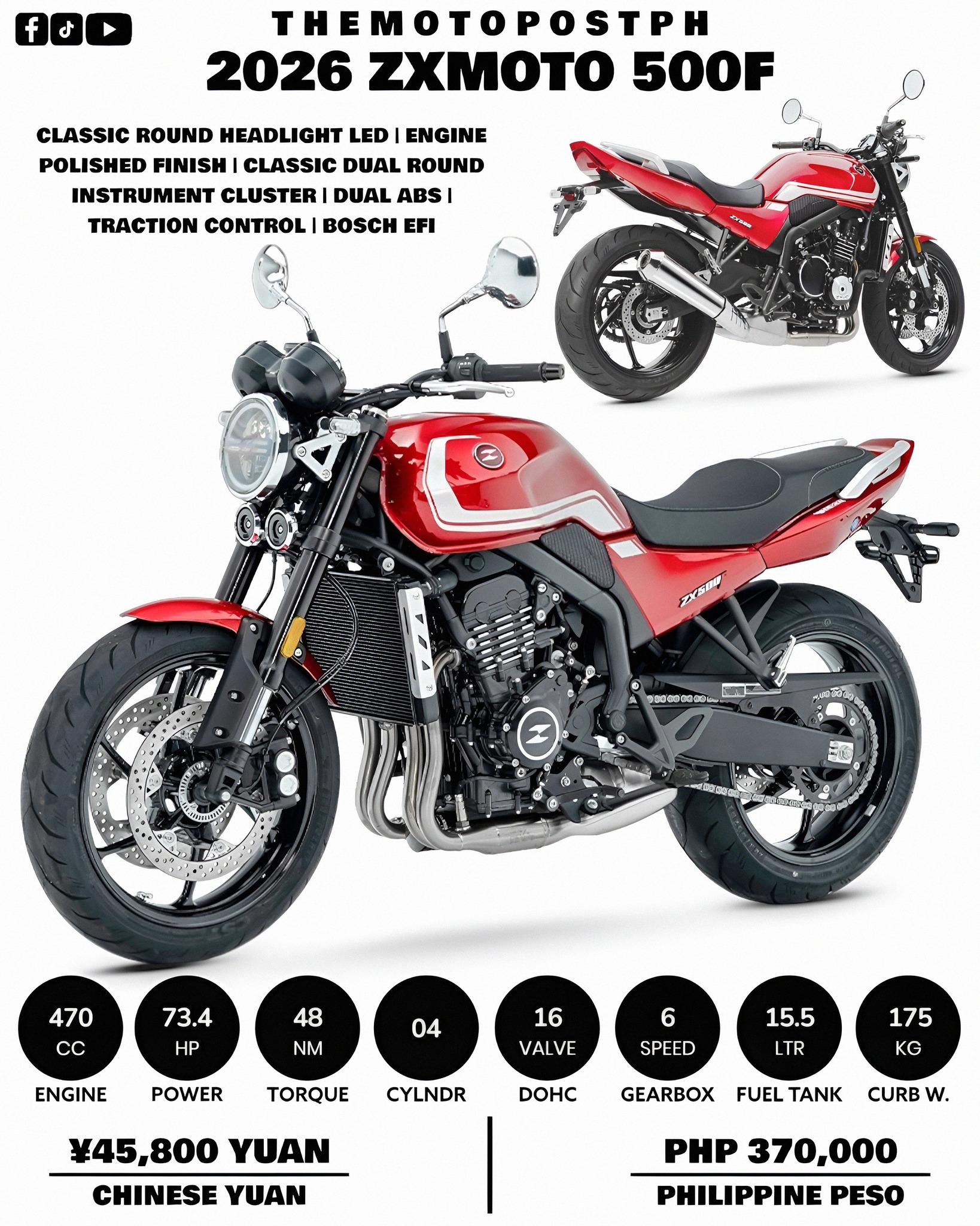 ⏳️ Modern Tech Meets Iconic Design: All-New ZXMOTO 500F #ZXMOTO