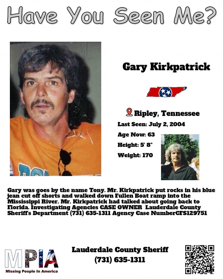 MISSING Gary Kirkpatrick 🌐... - Missing People In America | Facebook