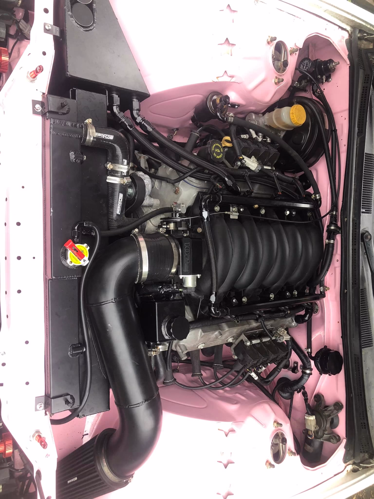 Chevy SBC LS 350 High Volume Aluminum Water Pump Satin F BODY CAMARO