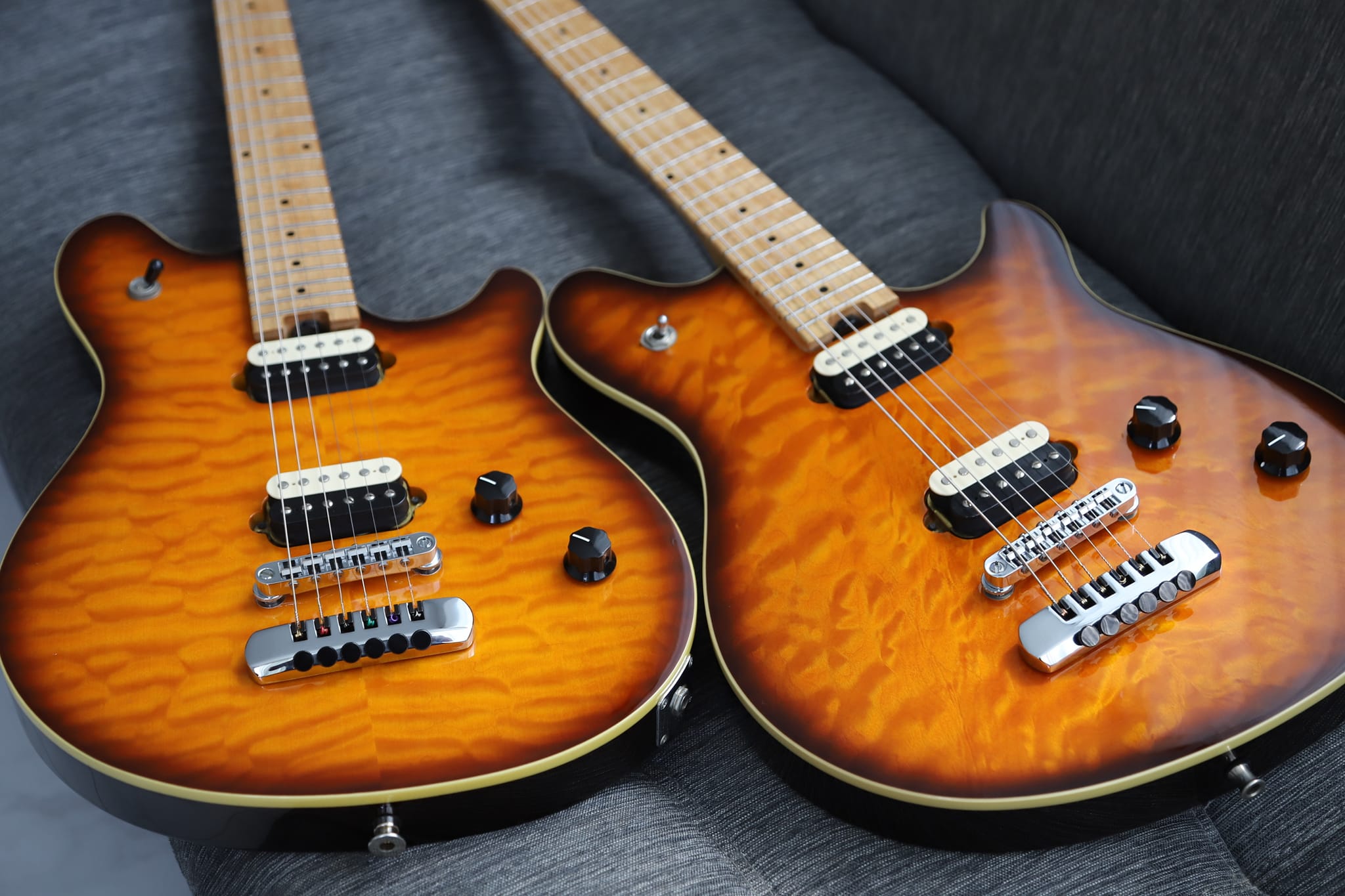 2012 MIC and 2011 MIJ EVH Wolfgang Special. The same guitar
