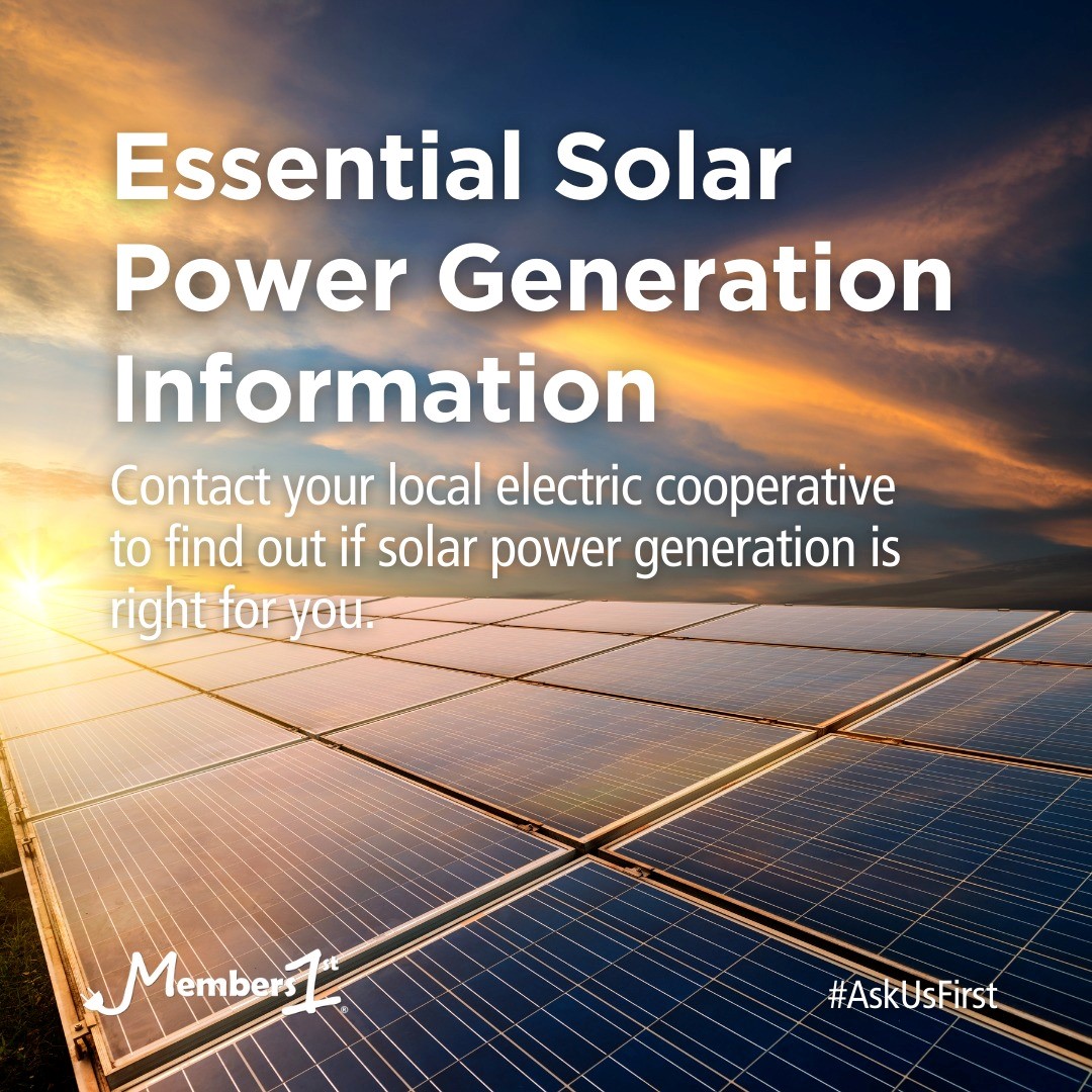 Solar power generation... - Three Rivers Electric Cooperative | Facebook
