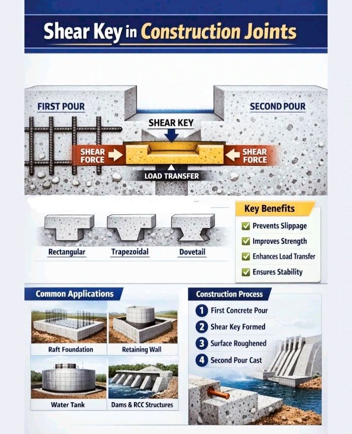 Civil Engineering Forum | Shear key in construction joints | Facebook