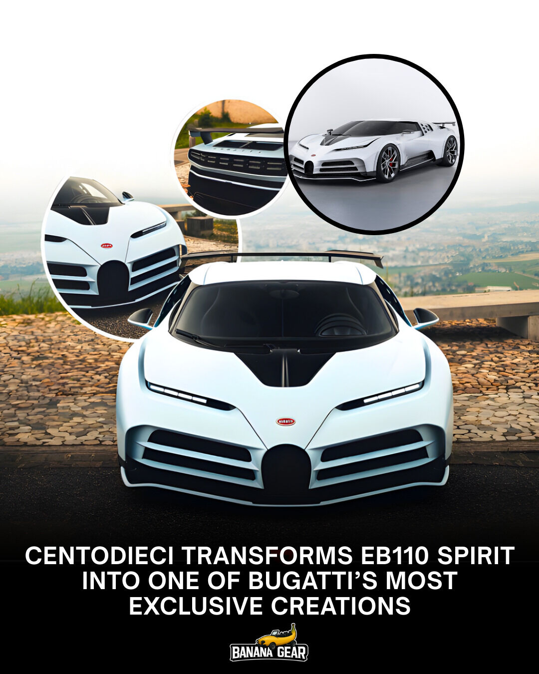Banana - Bugatti Centodieci stands as a modern tribute to the legendary ...