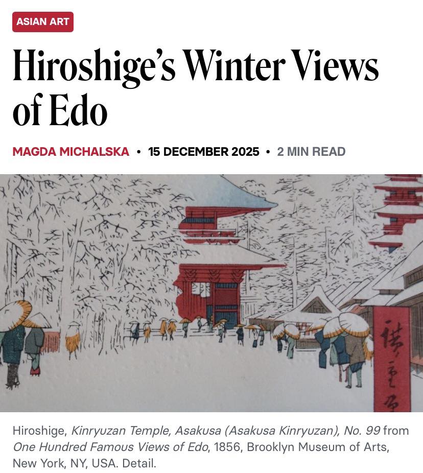 DailyArt - One of the most famous woodblock printers of the late Edo ...