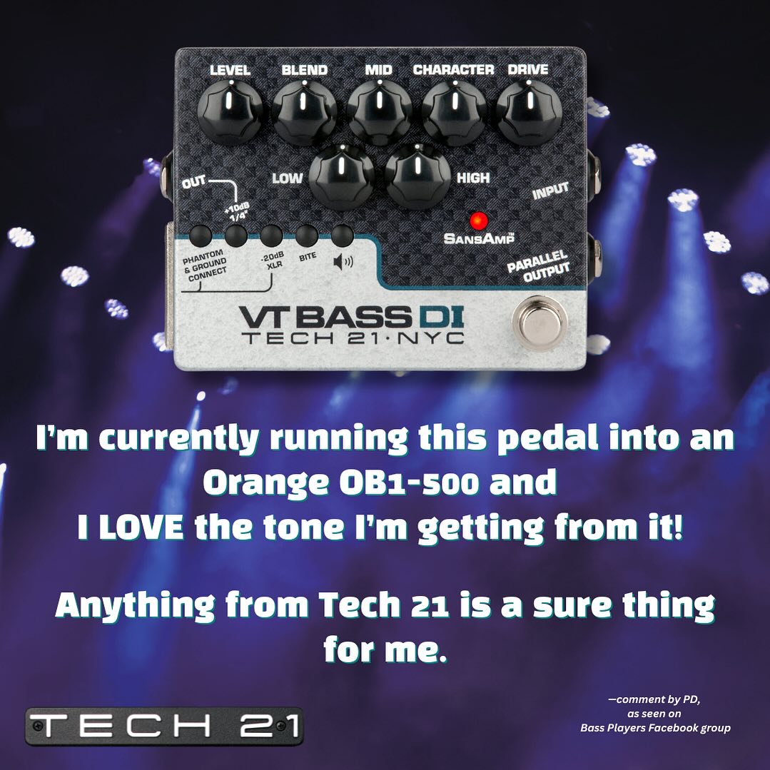 Tech 21 NYC VT Bass DI effects pedal