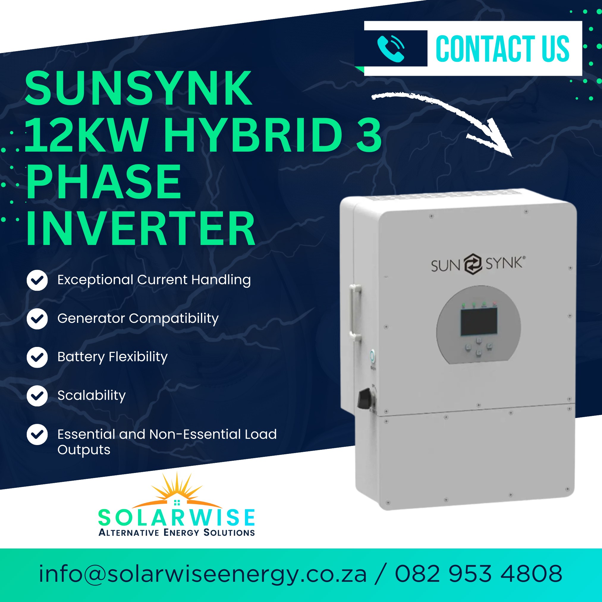 Solarwise - ⚡ Stay Powered with the Sunsynk 12kW Hybrid 3-Phase ...