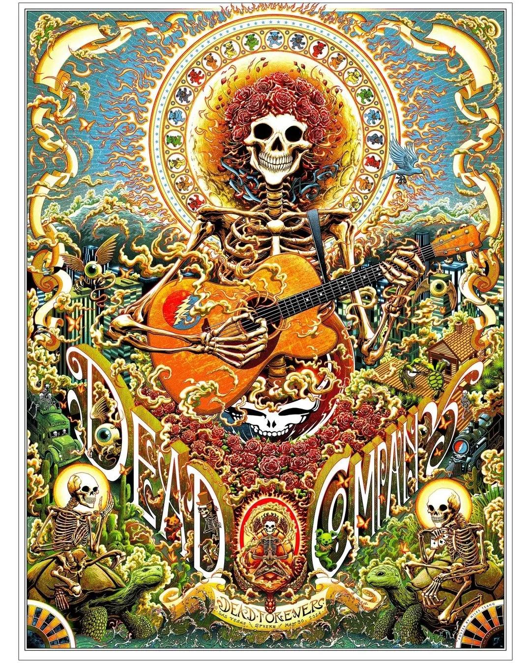 Miles Tsang's Grateful Dead 60th anniversary poster for Golden
