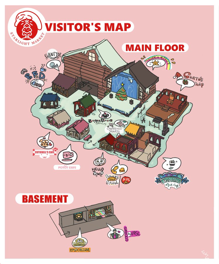 Screeee - [ STARLIGHT MARKET ] Here's the visitor's map for indoor area ...