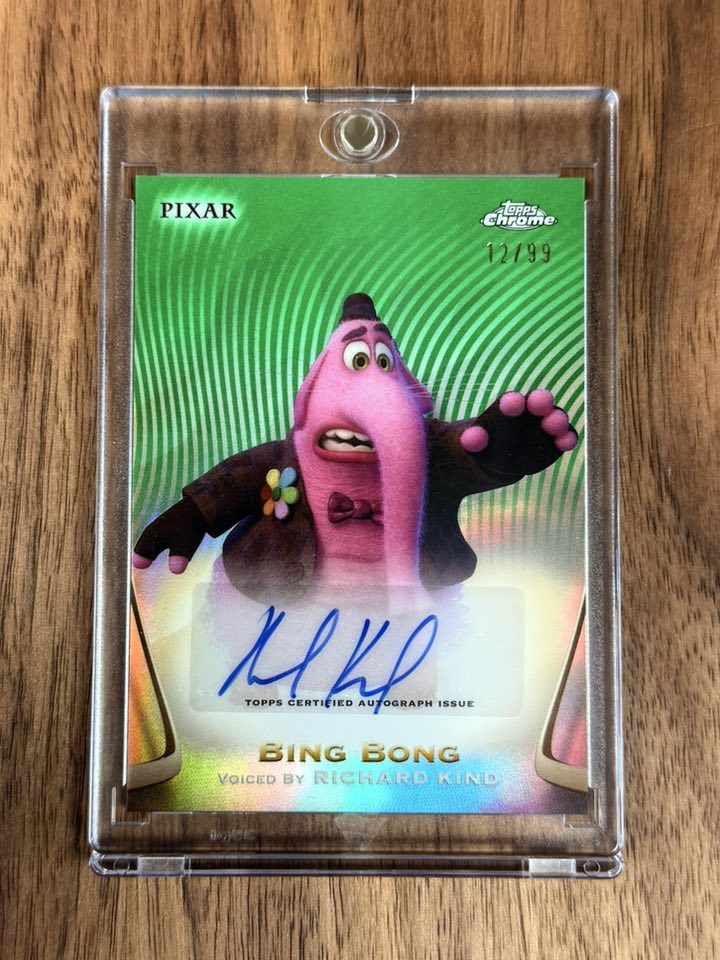 Bing Bong! Richard Kind auto /99 hit from a Topps Chrome Disney