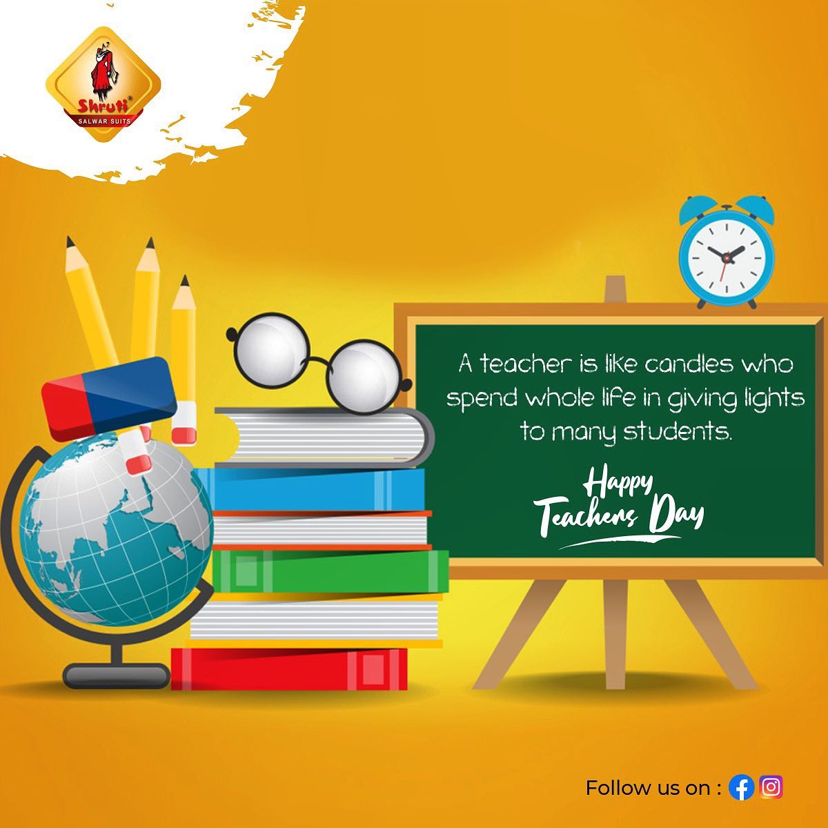 Shruti Suits - A teacher is like candles who spend whole... | Facebook