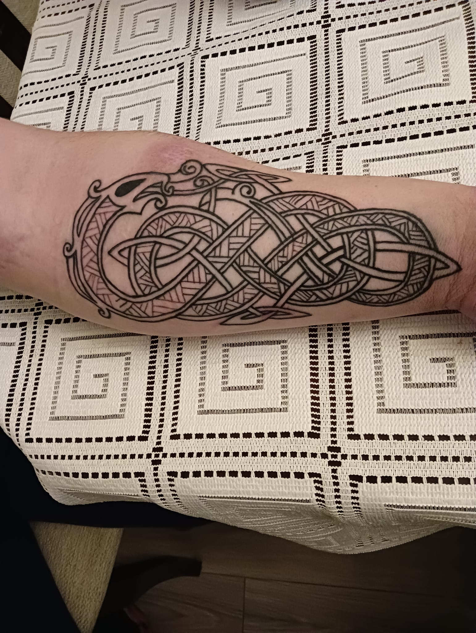2 The tattoo on real skin, 3 cm by 3 cm
