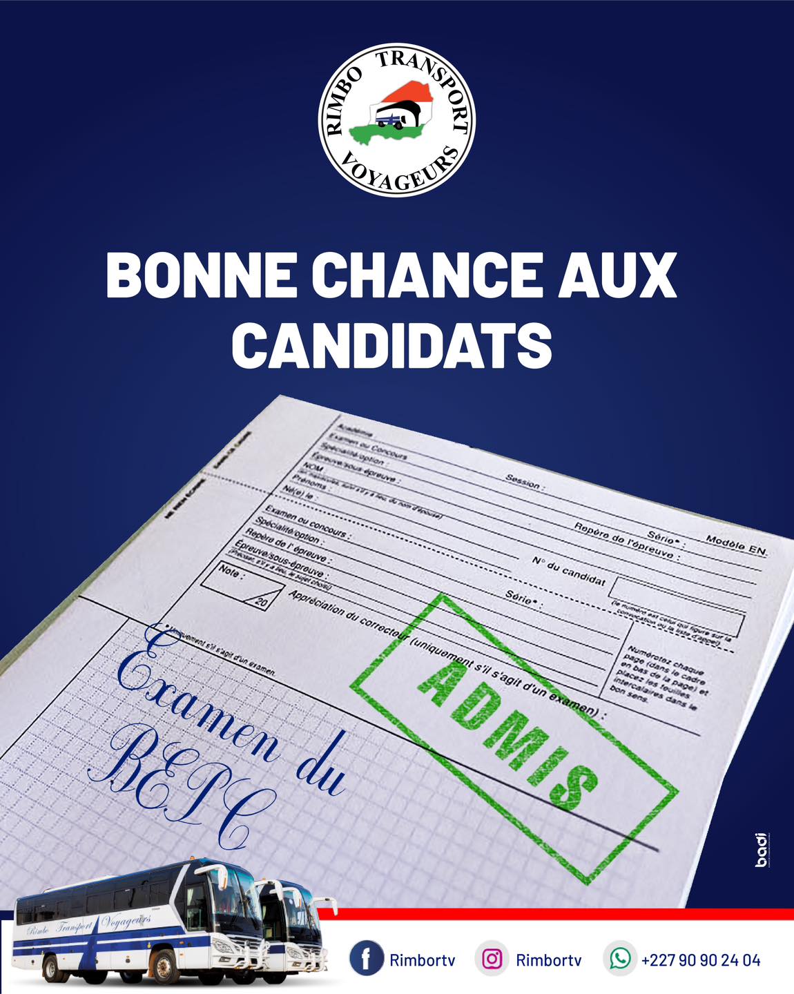 Rimbo RTV - [ BEPC 2024 ] Nous tenons à souhaiter une... | Facebook