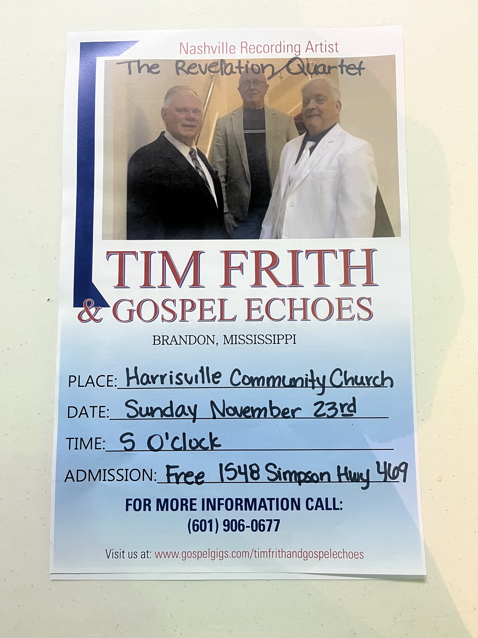 The Revelations and Tim Frith & Gospel Echoes