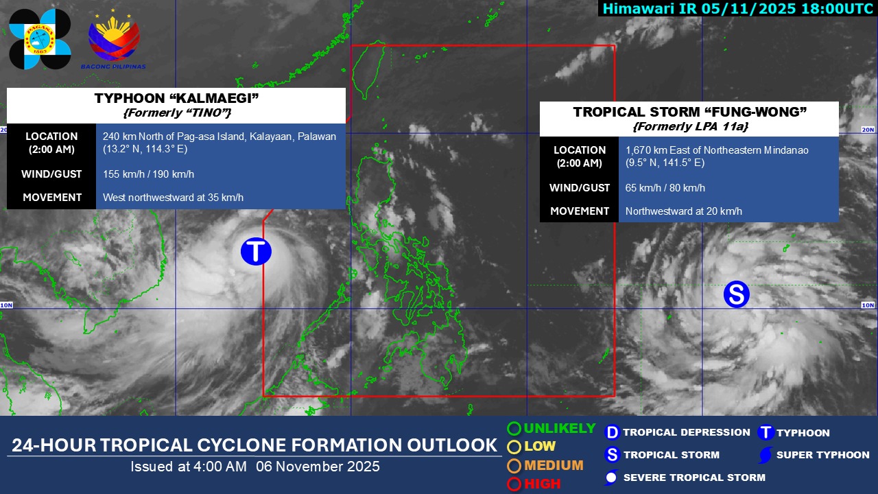 K5 - As of 2:00 AM subong nga adlaw, 06 November 2025, ang Bagyo ...