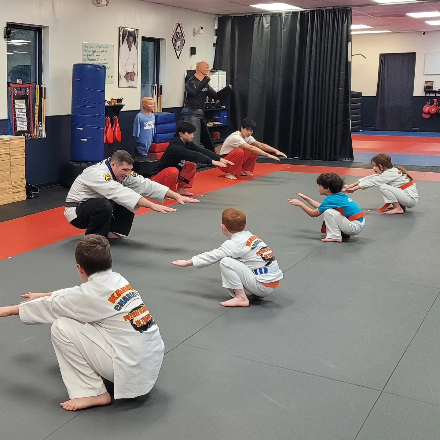 Working on stretching this cold wet... - Karate Charlotte