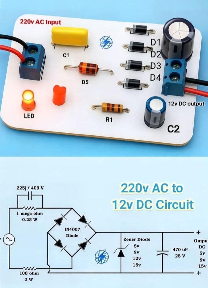 How its makes | From 220V AC to 12V DC: a compact circuit that ...