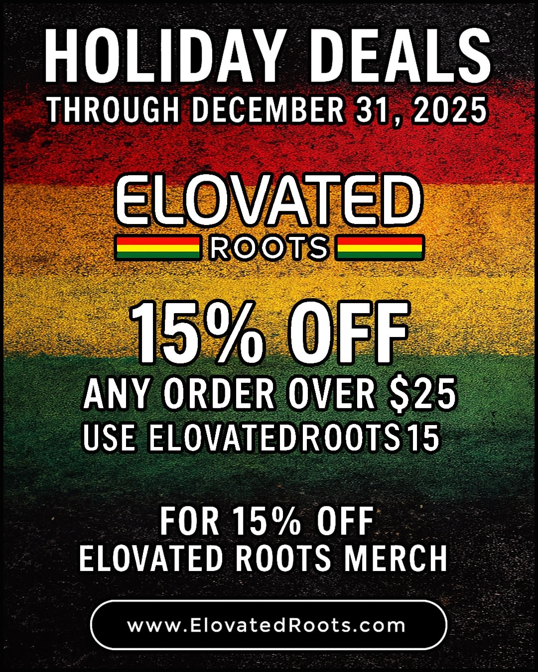 Elovated Roots - 🔥 Holiday Deals are LIVE! Now through... | Facebook