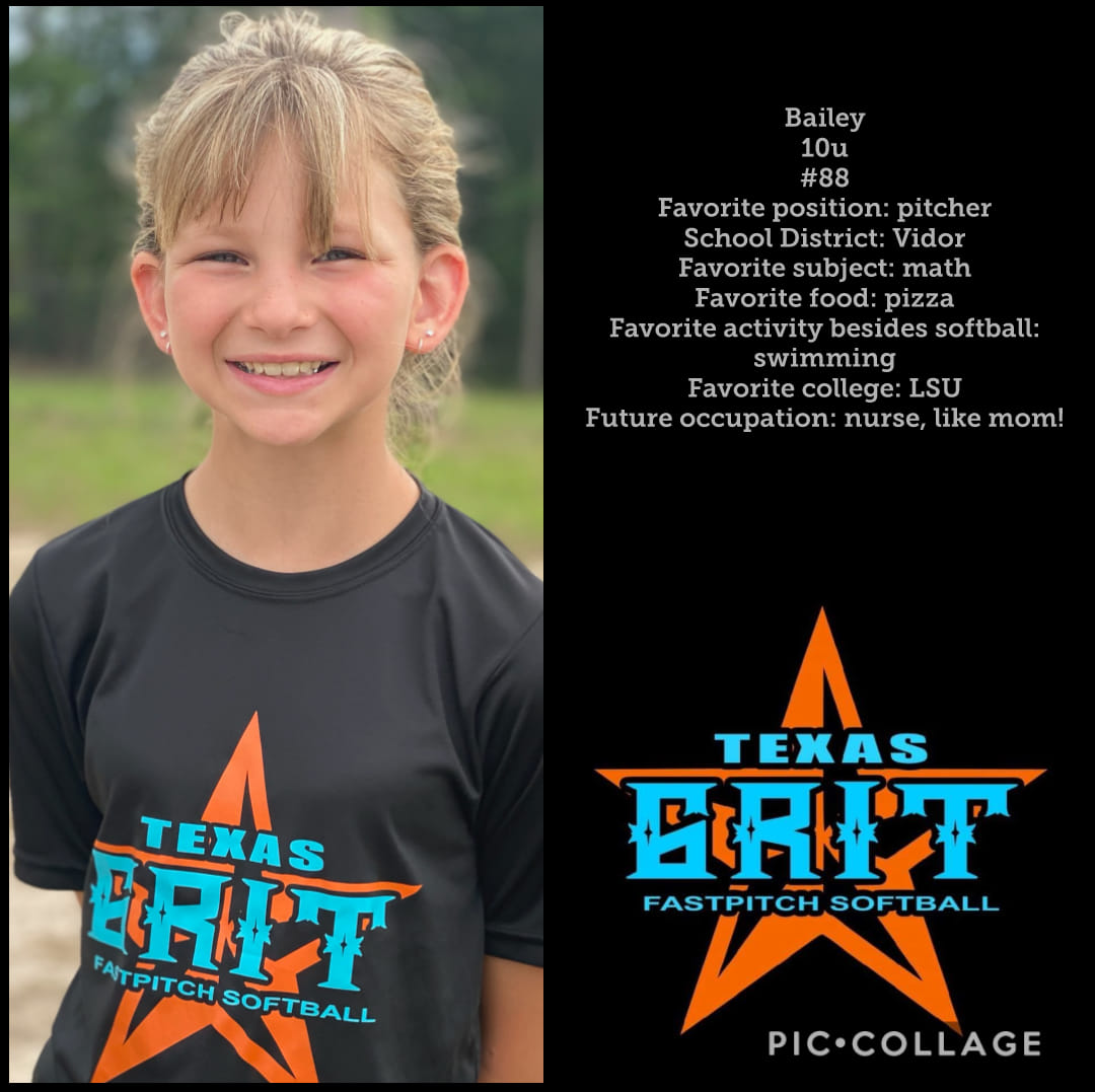 Happy birthday, Bailey! SETX Grit Softball and Baseball Facebook