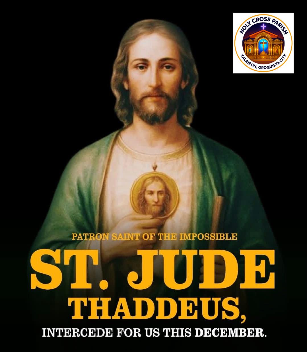Holy - PRAY FOR US THIS DECEMBER Saint Jude Thaddeus, Patron Saint of ...