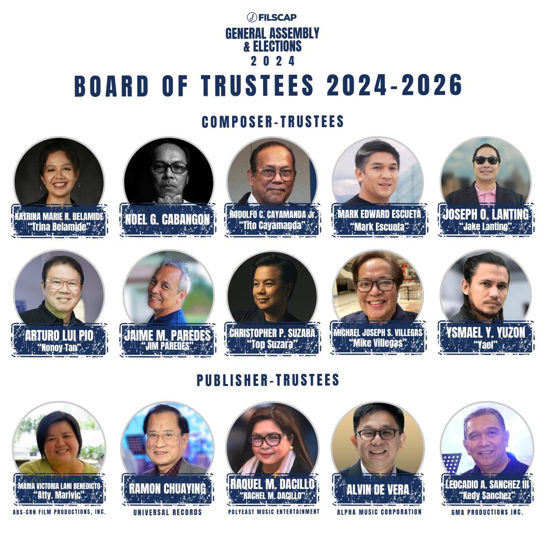 FILSCAP - 📣 Thrilled to announce the newly elected Board... | Facebook