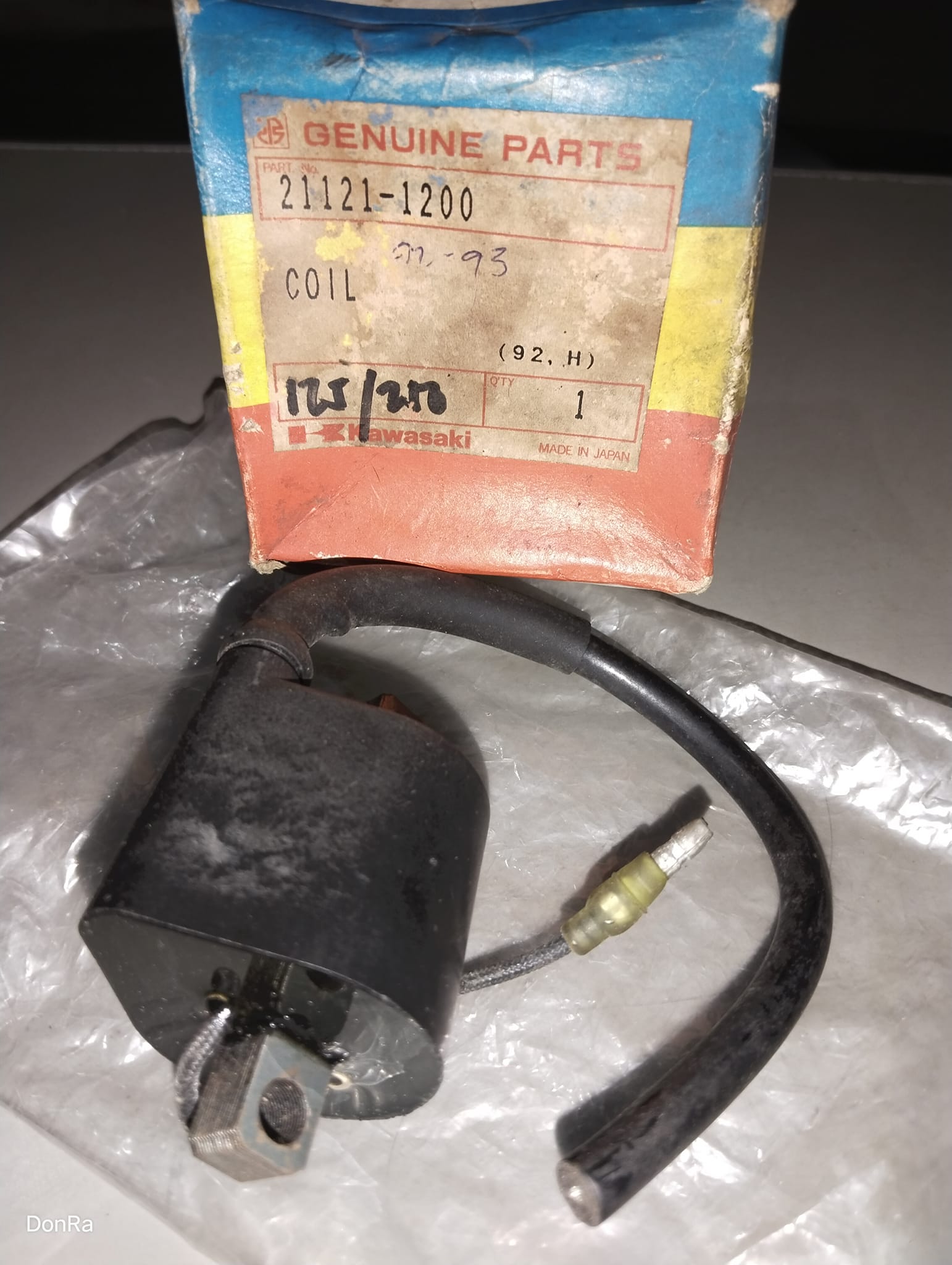 For sale Ignition coil for KX125/250 92 and 93 model. New genuine