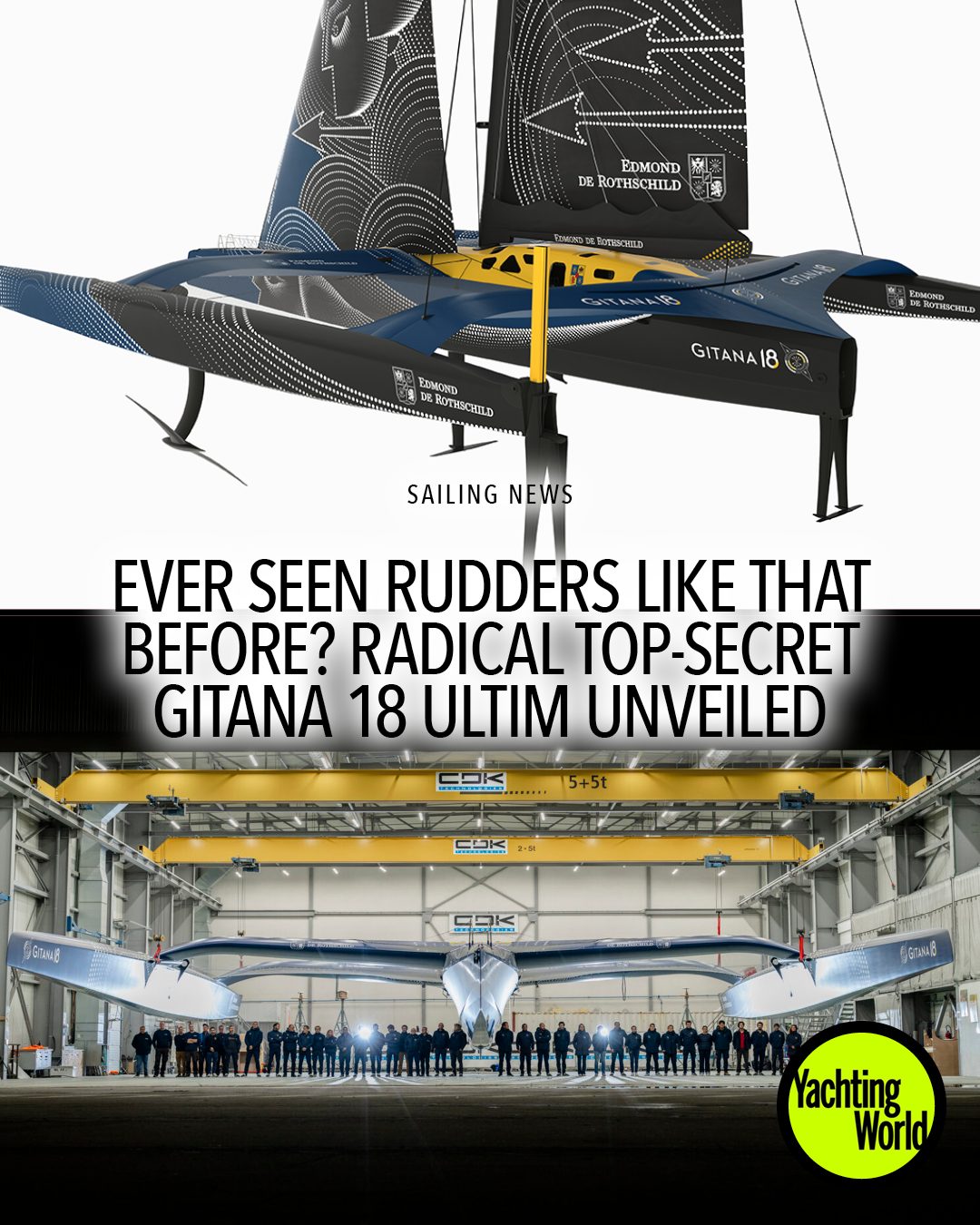 Yachting - The new Ultim from Gitana stable sports radical foils and ...