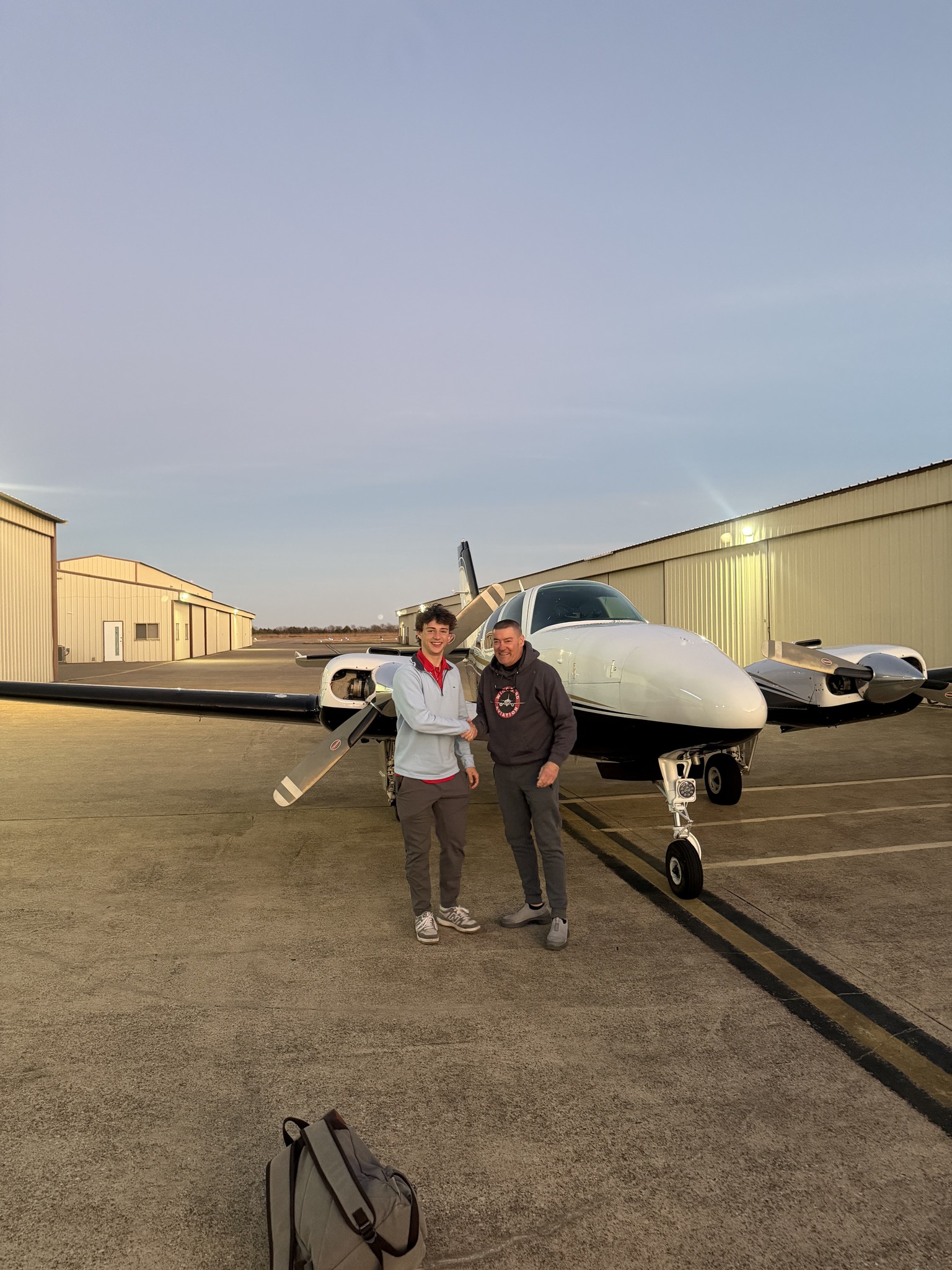 East Texas Pilots | Danny McElroy shakes the hand of young pilot Peter ...
