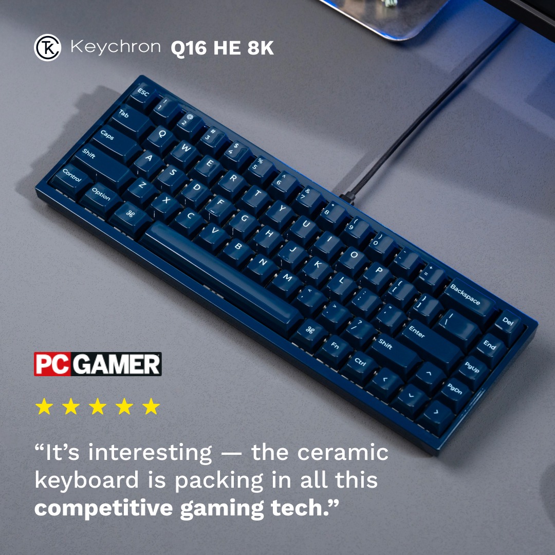 Keychron Nape Pro keyboard with slim trackball and quiet switches
