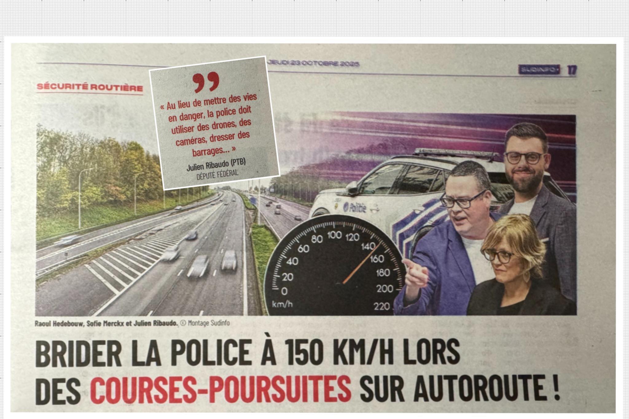 Nspv - Dans Sudinfo LaMeuse du jour Les sottises sans limite du #PTB ...