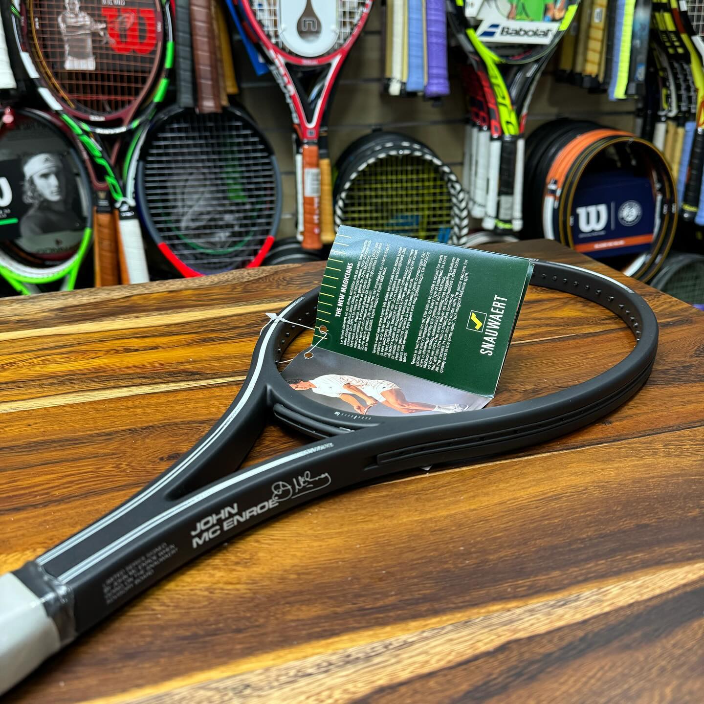 Did Mac use a Snaauwaert racquet in competition?