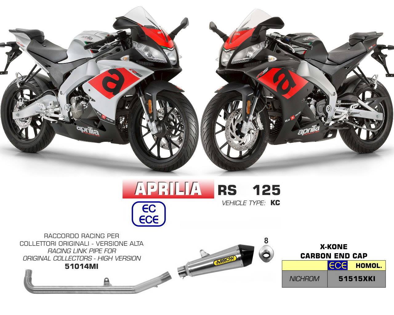 ARROW排氣管對應2017年RS 125 有二款式中尾段管... - Taiwan ARROW Exhaust | Facebook