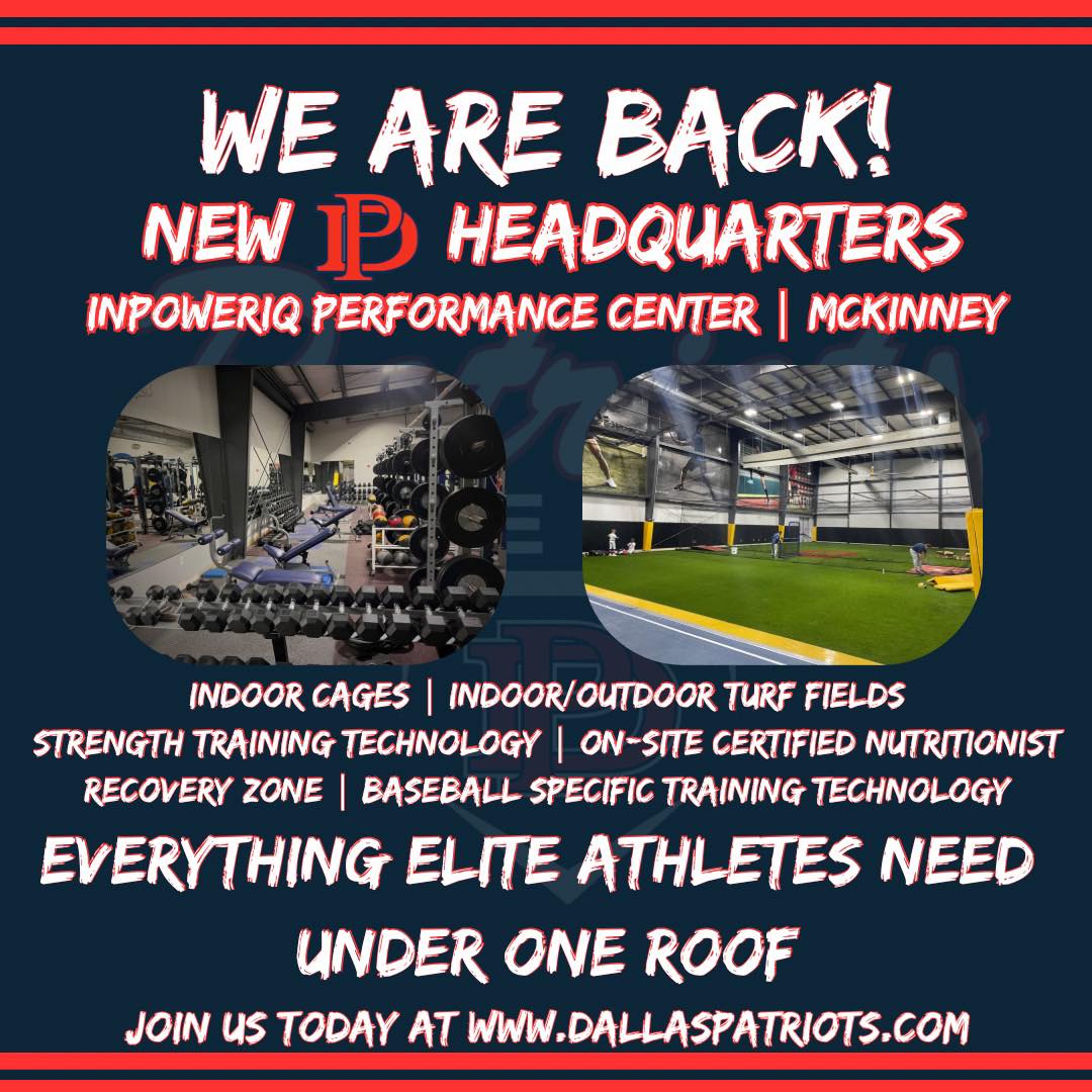 ⚾️NEW FACILITY⚾️ We are... - Dallas Patriots Baseball