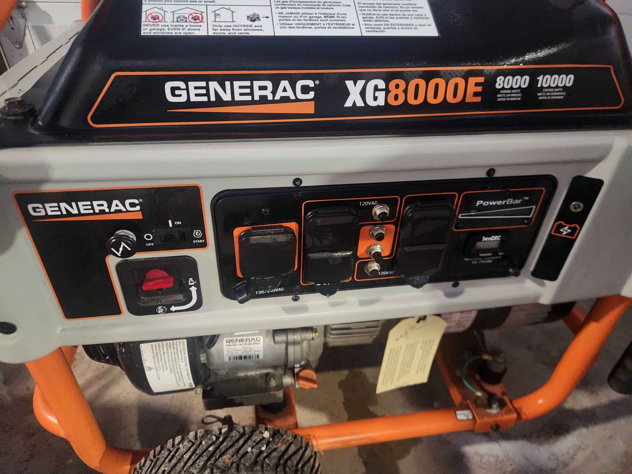 Generac XG 8000E gas generator with electric start. - Miscellaneous ...