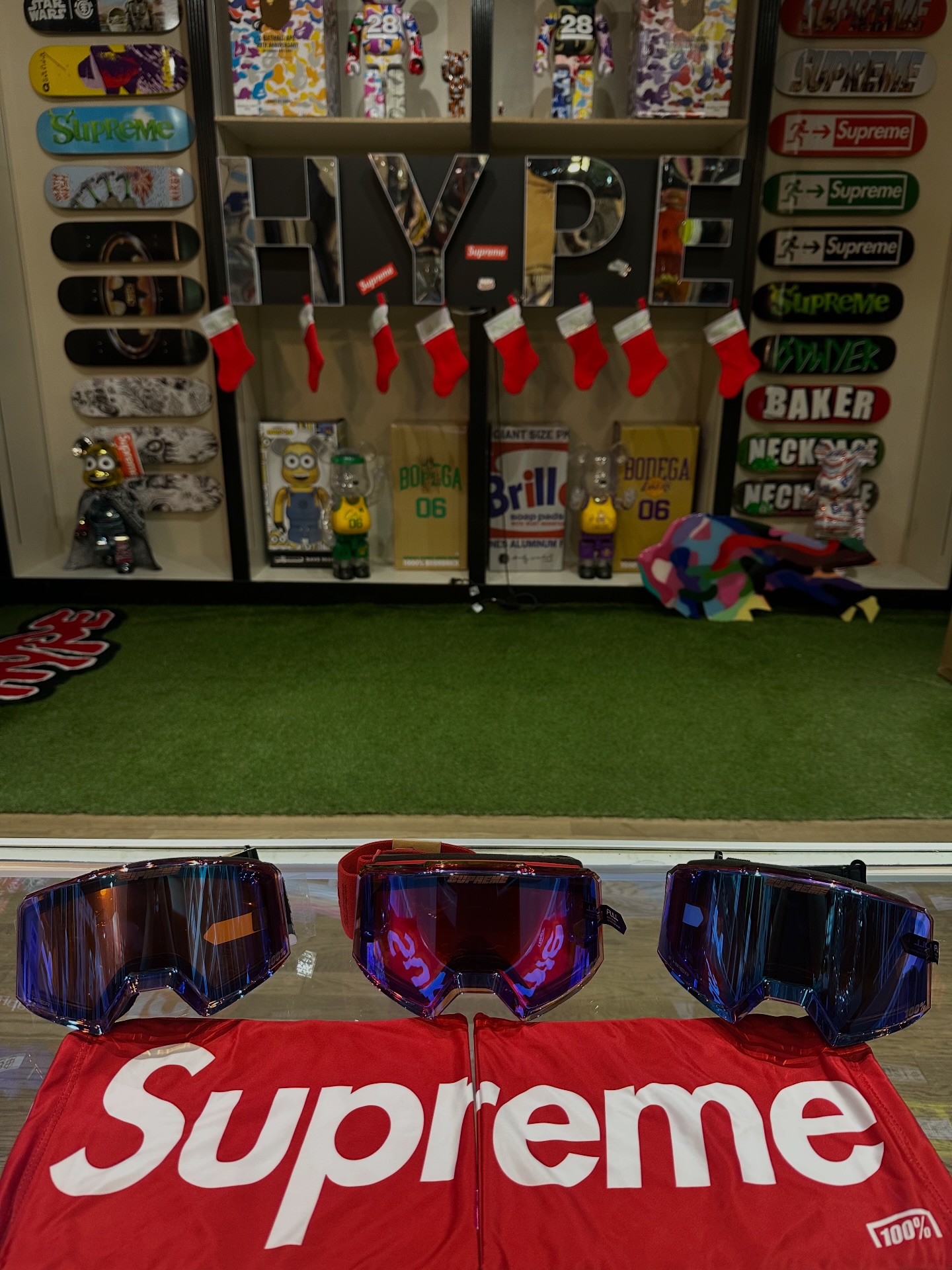 Brand New Supreme x Norg 100% Goggles ? Red || Black || Snow Camo 