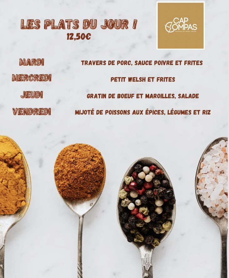 Au Cap Compas - PLATS DU JOUR ! | Facebook